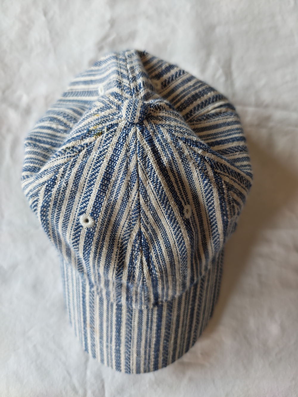Madewell Blue & White Striped Cotton Baseball Cap - Picture 2 of 7
